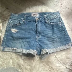 PAIGE Light Blue Denim Jimmy Jimmy Shorts, Great condition